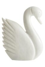Iona White Marble Decorative Swan