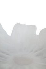 Islay Fluted White Glass Pedestal Bowl