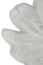 Islay Fluted White Glass Pedestal Bowl