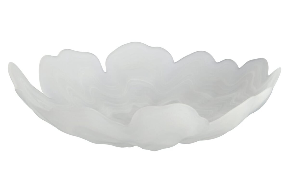 Islay Fluted White Glass Plate