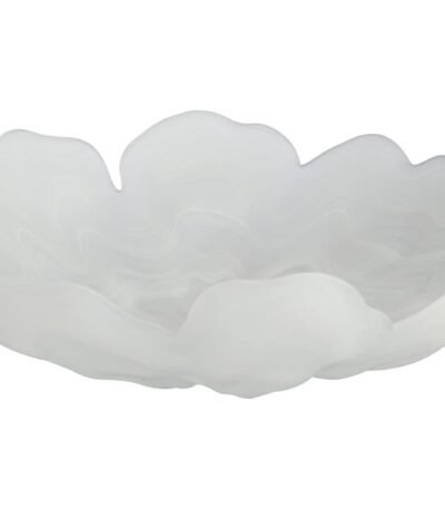 Islay Fluted White Glass Plate