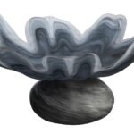 Islay Grey Fluted Glass Pedestal Bowl
