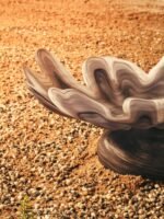 Islay Grey Fluted Glass Pedestal Bowl