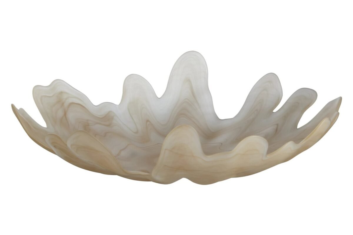 Islay Natural Fluted Glass Plate