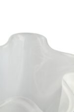 Islay White Fluted Glass Vase