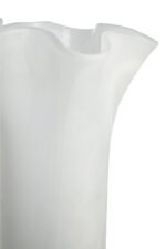 Islay White Fluted Glass Vase
