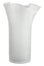 Islay White Fluted Glass Vase