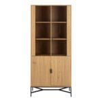 Jaipur Display Cabinet With 4 doors and 6 Shelves in Wild Oak