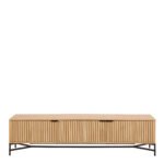 Jaipur TV Unit With 3 Doors 176cm Wide in Oak