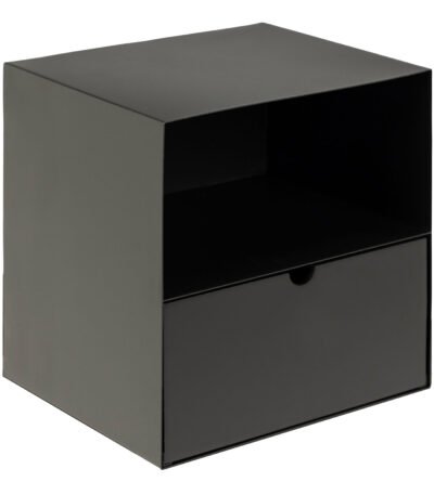 Joliet 1 Drawer Wallmounted Bedside Table in Matt Black