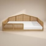 Julian Small Double Montessori Bed with Rattan Panels - Image 3