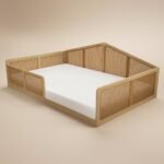 Julian Small Double Montessori Bed with Rattan Panels - Image 4