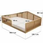 Julian Small Double Montessori Bed with Rattan Panels - Image 5