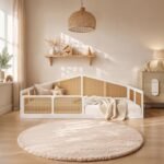 Julian Small Double Montessori Bed with Rattan Panels - Image 6