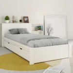Juno Secret Storage Bookcase Bed with Drawer White