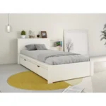Juno Secret Storage Bookcase Bed with Drawer White