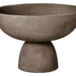 Jura Grey Textured Small Decorative Pedestal Bowl