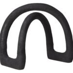 Jura Textured Black Arched Sculpture