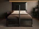 Kage Metal TV Bed with Storage & LED Black - Image 3