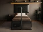 Kage Metal TV Bed with Storage & LED Black - Image 4