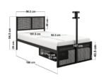 Kage Metal TV Bed with Storage & LED Black - Image 7