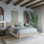 Kai Rattan Oak Rounded Wooden Bed