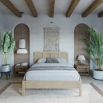 Kai Rattan Oak Rounded Wooden Bed