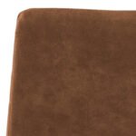 Kimmy Bar Stool with Brown Fabric in Set of 2