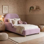 Kira Upholstered Single Bed with Side Rails