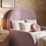 Kira Upholstered Single Bed with Side Rails
