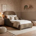 Kira Upholstered Single Bed with Side Rails