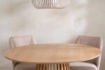 Kylo Round Slatted Dining Table & 4 Chairs - Image 4