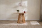 Kylo Round Slatted Dining Table & 4 Chairs - Image 6