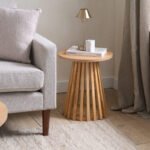 Kylo Round Slatted Lamp Table