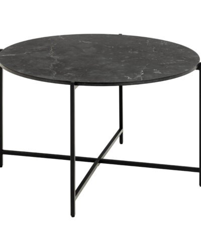 Lamoine Round Coffee Table in Matt Black