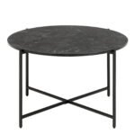Lamoine Round Coffee Table in Matt Black