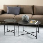 Lamoine Round Side Table in Matt Black