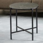 Lamoine Round Side Table in Matt Black