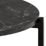 Lamoine Round Side Table in Matt Black