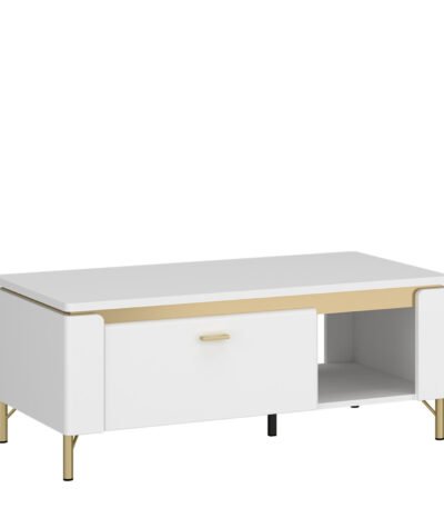 Lazio Coffee Table 1 Drawer in Alpine White/White Gloss