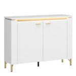 Lazio Sideboard 2 Door in Alpine White/White Gloss