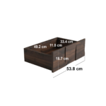 Leon Geometric Bedside Table Walnut - Image 7