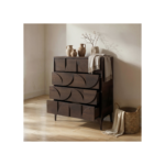 Leon Geometric Chest of Drawers Walnut - Image 3