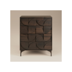 Leon Geometric Chest of Drawers Walnut - Image 4
