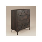 Leon Geometric Chest of Drawers Walnut - Image 5
