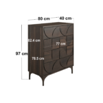 Leon Geometric Chest of Drawers Walnut - Image 6