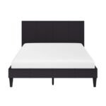 Leto Faux Leather Bed Frame Dark Brown - Image 9