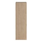 Line Wardrobe with 2 Sliding Doors 1 Sliding Door with Mirror in Jackson Hickory Oak