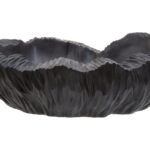 Lismore Black Curved Textured Decorative Bowl