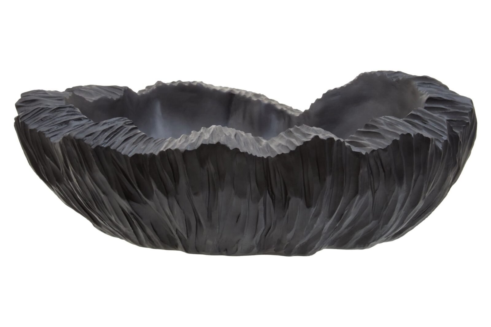 Lismore Black Curved Textured Decorative Bowl Lismore Black Curved Textured Decorative Bowl